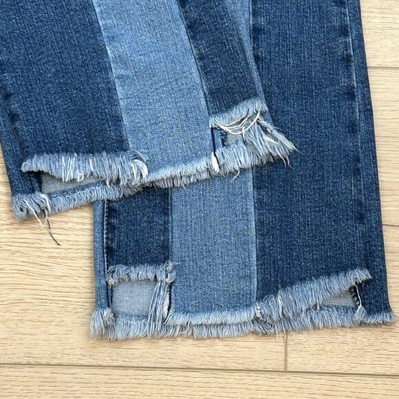 Litz Jeans Funky Faded Two-toned Fringe hem Size 30 - Picture 4 of 9